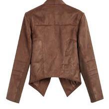Fashionwear Brown Long Sleeve Ruched Jacket