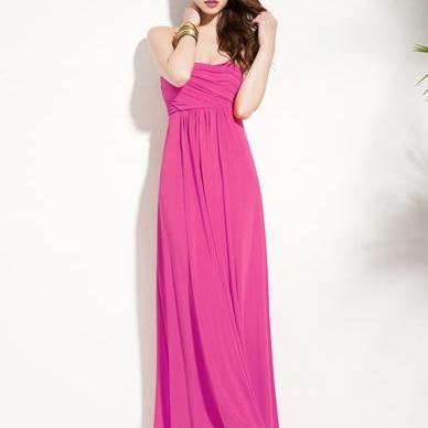 Fashionwear Open Back Ruched Detail Strapless Maxi..