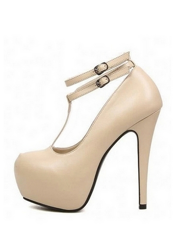 Fashionwear Double Buckles Ankle T-shaped Woman Stiletto Shoes on Luulla