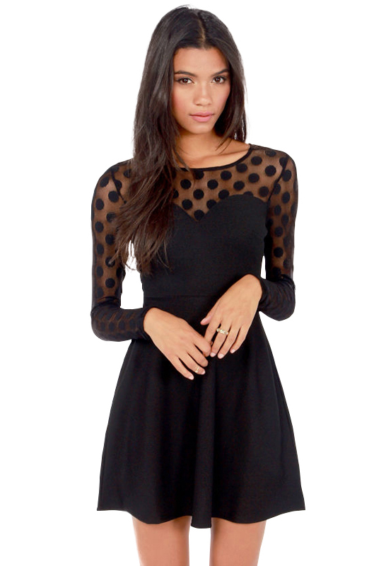 polka dot lace dress