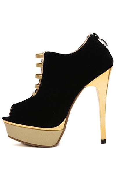 Fashionwear Black Suede Toe Platform Heel on Luulla