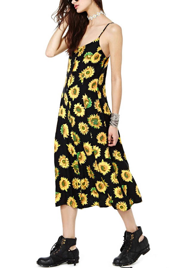 Sunflower Maxi Dress on Luulla