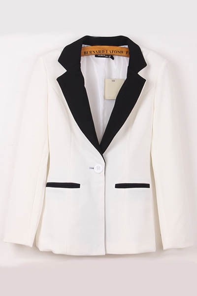 all black white blazer